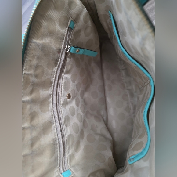 Kate Spade Mint Turquoise Bowler Satchel Crossbody Bag Y2K Classy Aqua Designer - Picture 8 of 13
